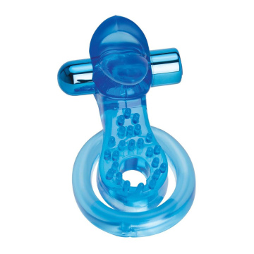 Bodywand Rechargeable Duo Ring With Clit Tickler - Blue - Imagen 2
