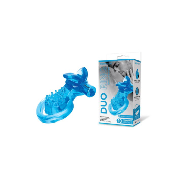 Bodywand Rechargeable Duo Ring With Clit Tickler - Blue - Imagen 3