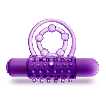 Play With Me - the Player - Vibrating Double Strap Ring - Purple - Imagen 2